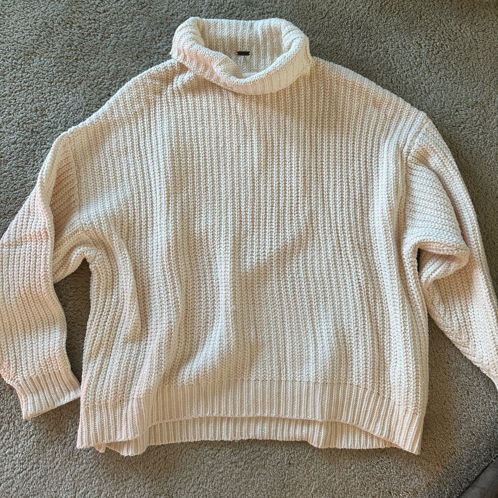 Free People Sweater, knit material, ivory color, size XS